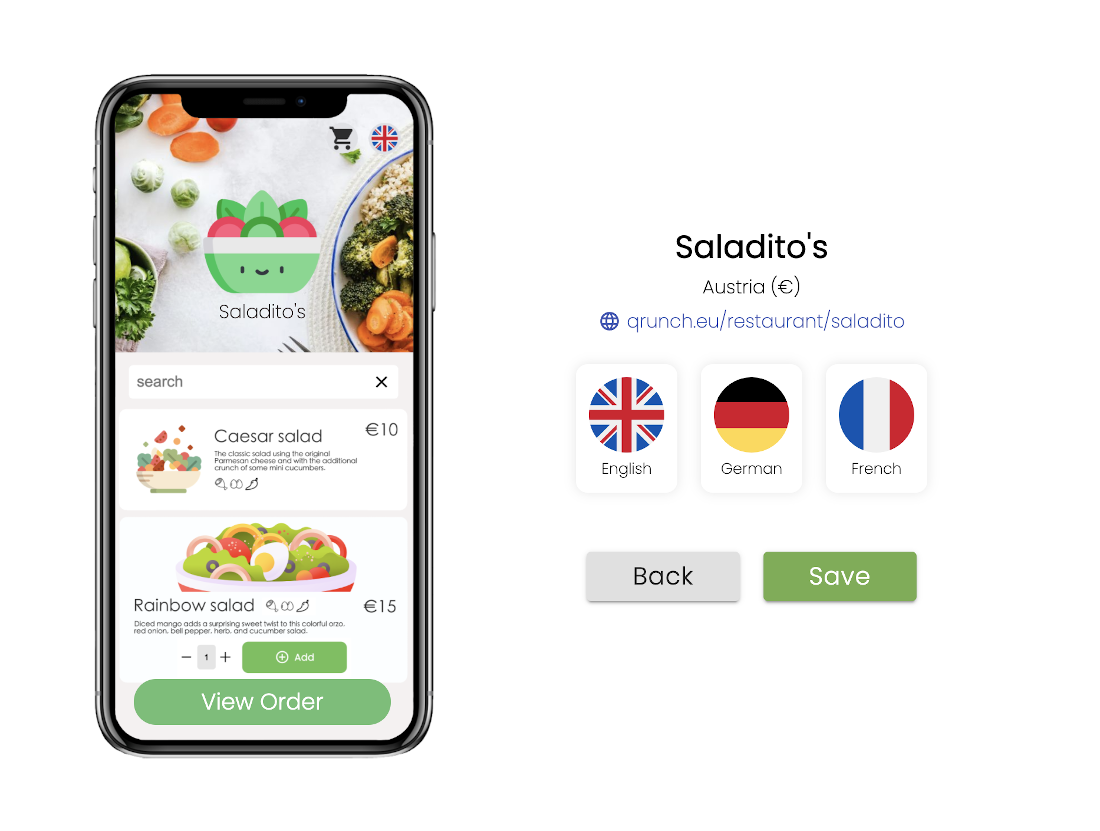 Create Qrunch menu